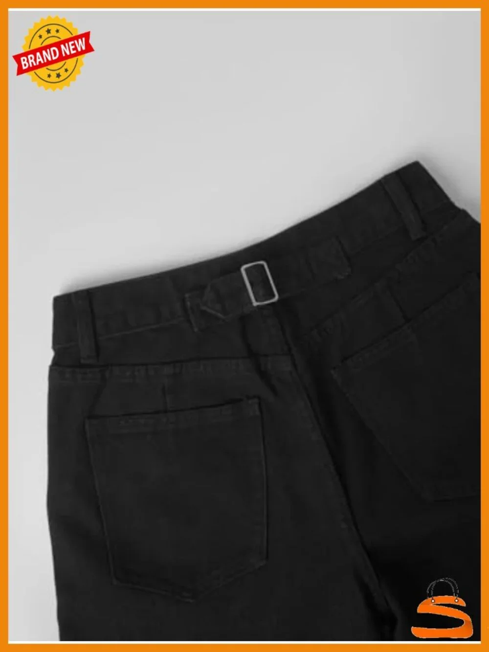 Adjustable Waist Straight Leg Jeans for Women Y2K Baggy High Rise Denim Pants